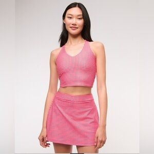 YPB sculptLUX Lined V-Neck Tank and Mini Skirt Matching Set XS